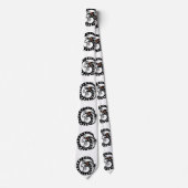 SNAKE DRAGON RUBY, black and white red Krawatte (Vorderseite)