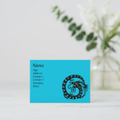 SNAKE DRAGON RUBY lila schwarz-weiß Visitenkarte (Stehend Vorderseite)