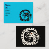 SNAKE DRAGON RUBY lila schwarz-weiß Visitenkarte (Vorne/Hinten)