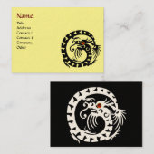 SNAKE DRAGON RUBY schwarz-weiß-gelb Visitenkarte (Vorne/Hinten)