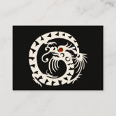 SNAKE DRAGON RUBY schwarz-weiß grün Visitenkarte (Rückseite)