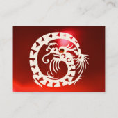 SNAKE DRAGON RUBY schwarz-weiß rot Visitenkarte (Rückseite)