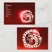 SNAKE DRAGON RUBY schwarz-weiß rot Visitenkarte (Vorne/Hinten)