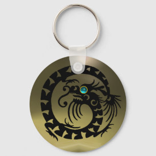 SNAKE DRAGON, schwarz, blau, aquamarin, grau Schlüsselanhänger