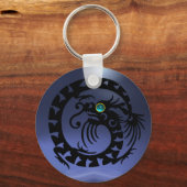 SNAKE DRAGON, schwarz, blau, aquamarin, topaz Schlüsselanhänger (Vorderseite)