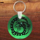 SNAKE DRAGON, schwarz, blau, grün, Schlüsselanhänger (Vorderseite)
