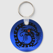 SNAKE DRAGON, schwarz, rot, rubinrot, blau Schlüsselanhänger (Rückseite)