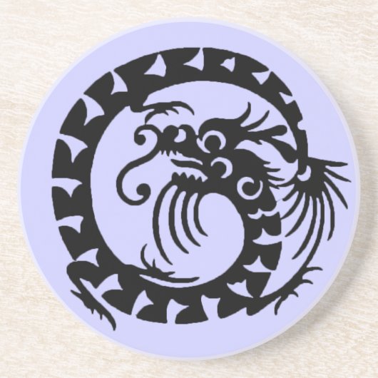 SNAKE DRAGON, schwarz und blau Untersetzer (Vorne)