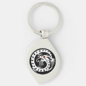 SNAKE DRAGON, Schwarz, Weiß, Rot Schlüsselanhänger (Vorderseite)