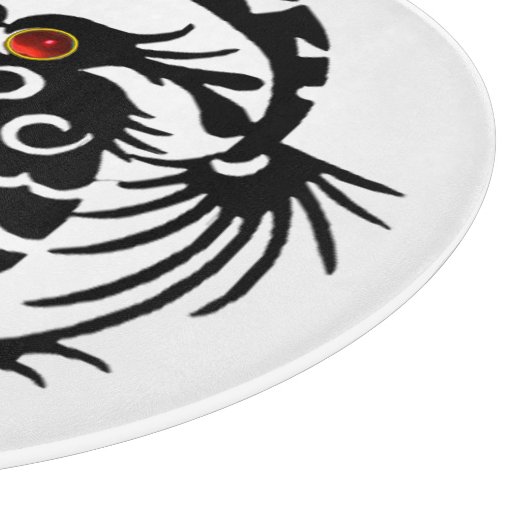 SNAKE DRAGON, Schwarz, Weiß, Rot Schneidebrett (Ecke)