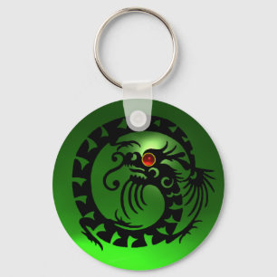 SNAKE DRAGON, weiß, rosa Ruby, gelber Topaz Schlüsselanhänger