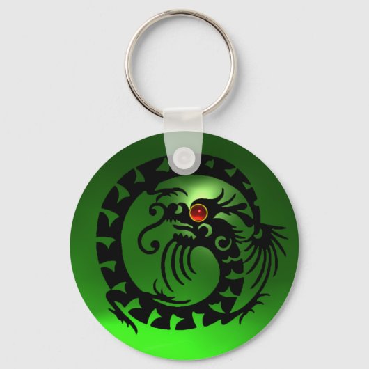 SNAKE DRAGON, weiß, rosa Ruby, gelber Topaz Schlüsselanhänger (Vorderseite)