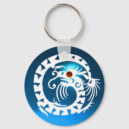 SNAKE DRAGON, weiß, rot, rubinrot, blau Schlüsselanhänger (Vorderseite)