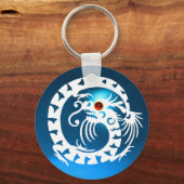 SNAKE DRAGON, weiß, rot, rubinrot, blau Schlüsselanhänger (Vorderseite)