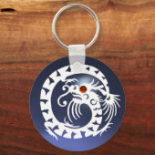 SNAKE DRAGON, weiß, rot, ruby, blau Topaz Schlüsselanhänger (Vorderseite)