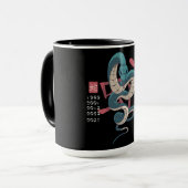 Snake East Zodiac Sign Design Tasse (Vorderseite Links)