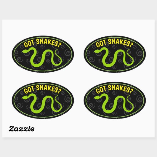 Snake Friendly Ovaler Aufkleber (Blatt)
