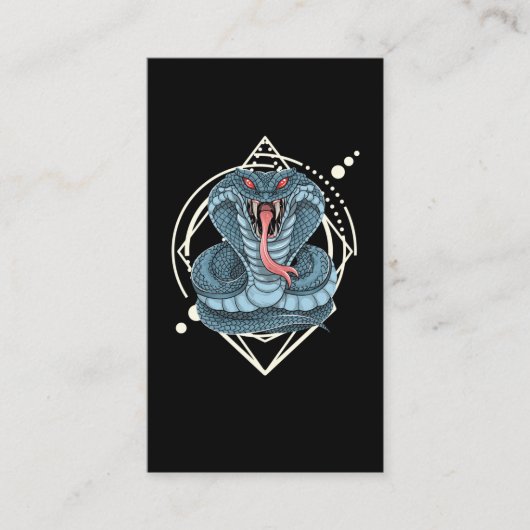 Snake Geometric Native American Reptile Lover Visitenkarte (Vorderseite)