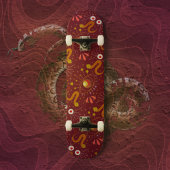 Snake Goddess tiefrot Skateboard