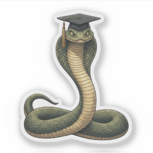 Snake Graduation Aufkleber (Vorderseite)