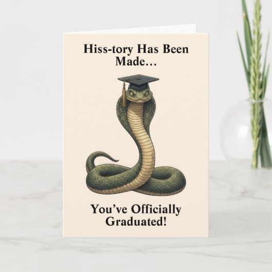 Snake Graduation Card Karte (Vorderseite)