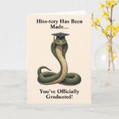 Snake Graduation Card Karte (Gelbe Blume)