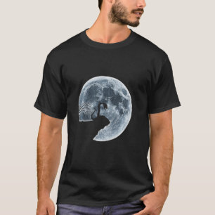 Snake Halloween Kostüm Moon Silhouette Creepy T-Shirt