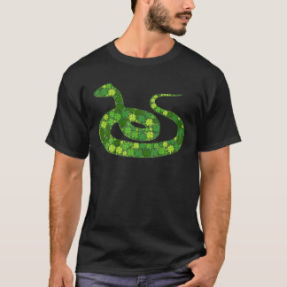 Snake Irish Lucky Green Kleeblatt Clover - St Patr T-Shirt