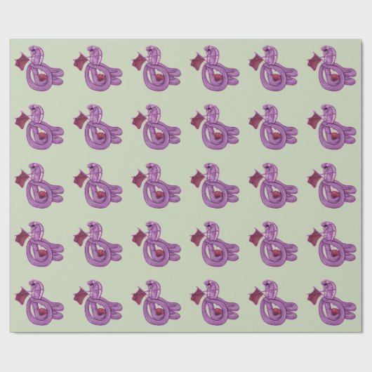 Snake Knitting Geschenkpapier (Flach)