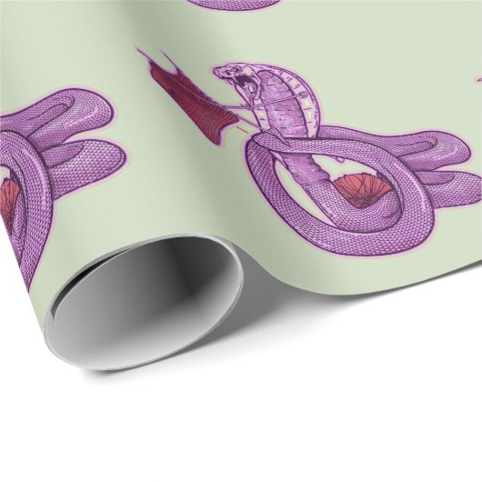 Snake Knitting Geschenkpapier (Rolleneckpunkt)