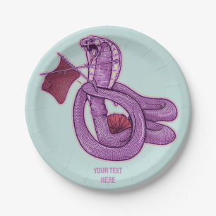 Snake Knitting Pappteller