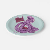 Snake Knitting Pappteller (Schrägansicht)