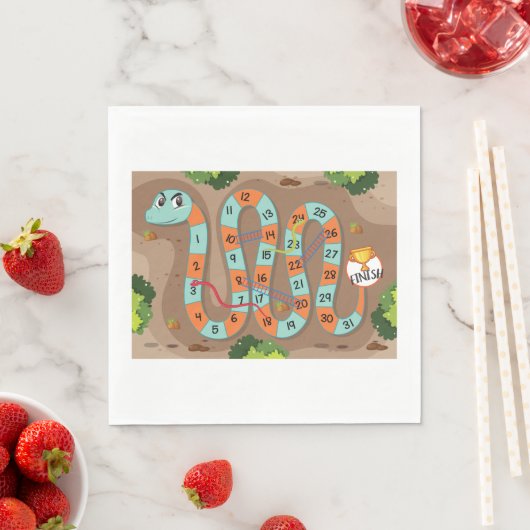 Snake Ladder Game Serviette (Beispiel)
