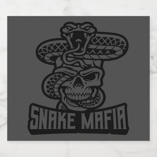 Snake Mafia Schaumweinetikett (Einzelnes Label)