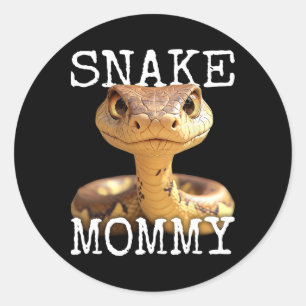 Snake Mommy Mama Snake Mutter Muttertag Mama Niedl Runder Aufkleber