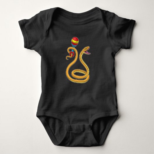 Snake Musician Rattle Music Baby Strampler (Vorderseite)