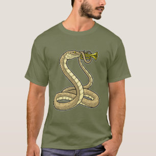 Snake Musician Trumpet Music T-Shirt