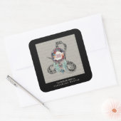 Snake Native American Animal Spirit Book Quadratischer Aufkleber (Umschlag)