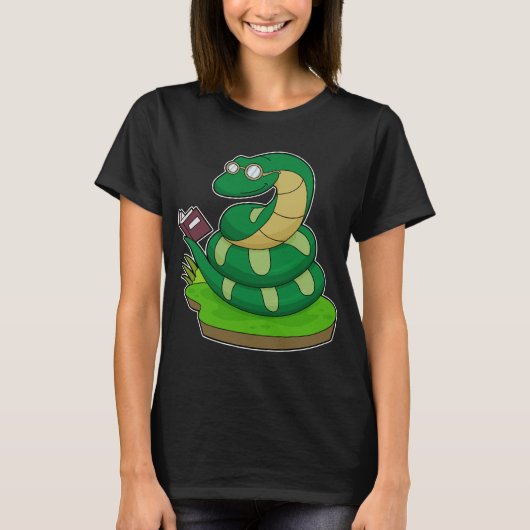 Snake Nerd Book T-Shirt (Vorderseite)
