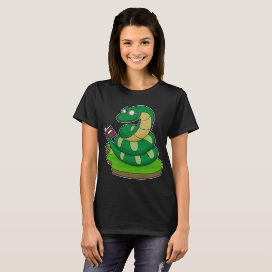Snake Nerd Book T-Shirt (Vorne ganz)