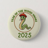 Snake New Year Chinesisches Mondzodiakzeichen 2025 Button (Vorderseite)
