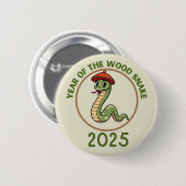 Snake New Year Chinesisches Mondzodiakzeichen 2025 Button (Vorne & Hinten)