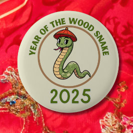 Snake New Year Chinesisches Mondzodiakzeichen 2025 Button