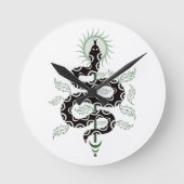 Snake Oasis Runde Wanduhr (Vorderseite)