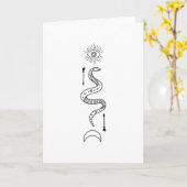 Snake Occultisc Symbol Gothic Wicca Karte (Gelbe Blume)