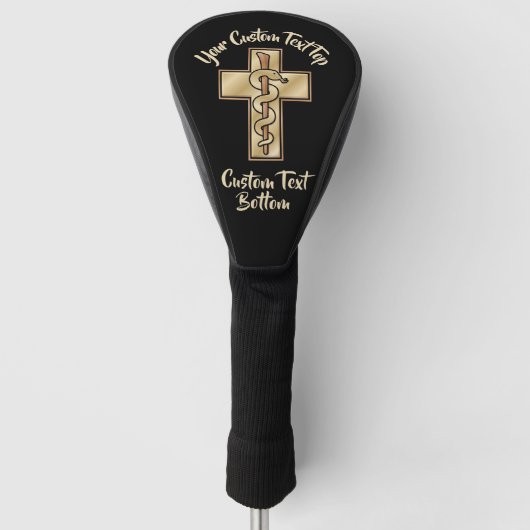 Snake on Cross Golf Headcover (Vorderseite)
