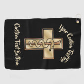 Snake on Cross Golfhandtuch (Horizontal)