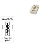 Snake on Cross Gummistempel (Stempel)