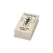 Snake on Cross Gummistempel (Stempel)