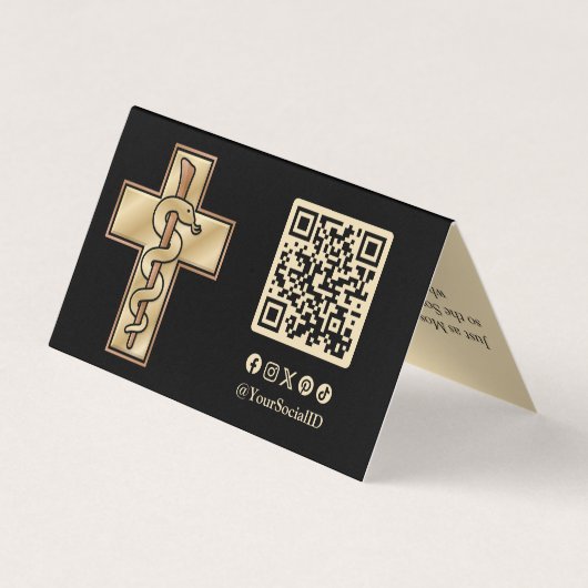 Snake on Cross Visitenkarten (Rückseite)